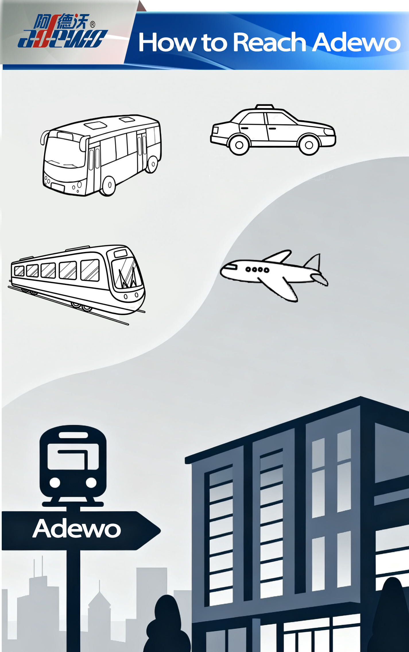 Kaip pasiekti Adewo?